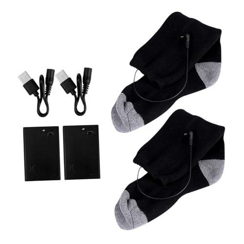 Calcetines calefactables USB plegables con tejido térmico de poliéster para el invierno