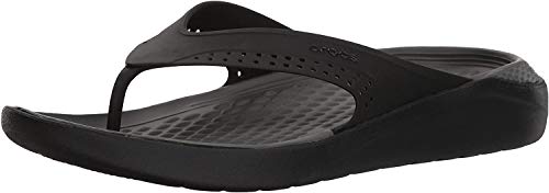 Sandália, Crocs, Literide Flip, Black/Slate Grey, 40, Criança Unissex