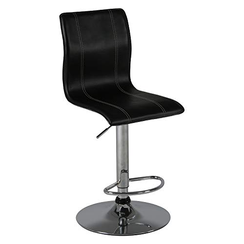 不二貿易 昇降式 カウンタースチェア バーチェア 高さ96~117cm ブラック ハイタイプ 合皮 スタイル 78223