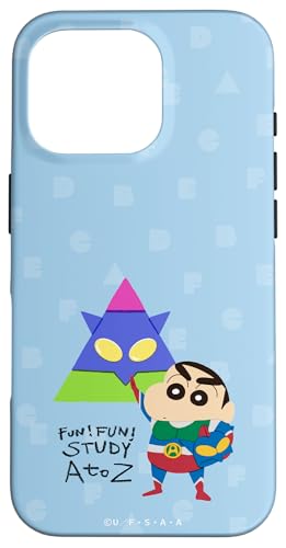 クレヨンしんちゃん FUN! FUN! STUDY A to Z ”A” スマホケース iPhone 16 Pro 用