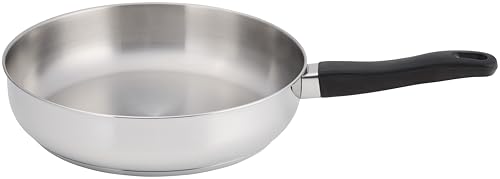 JUDGE Vista Unbeschichtete Edelstahlpfanne mit Antihaftbeschichtung, Bratpfanne 28 cm, Pfanne Induktion, Ofen- und Spülmaschinenfest