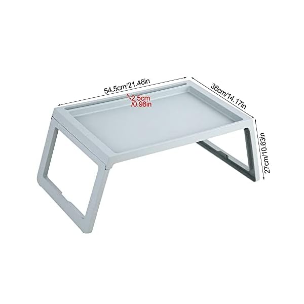 Kosoree Portable Folding Bed Laptop Table Sofa Lap Notebook Desk Bed Breakfast Tray Blue - Image 3
