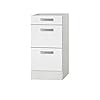 MMR Auszug-Unterschrank Küche DALLAS, ohne Arbeitsplatte, 1 Schublade, 2 Auszüge, 40 cm breit, Weiß