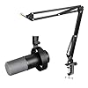 FIFINE Dynamic Microphone and Suspension Scissor Mic Stand Kit, XLR/USB Podcast PC Mic with Mute, Volume Control for Recording, Boom Arm Stand Set with Heavy Duty Clamp for Voice-Over (K688+CS1)