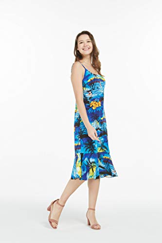 Image of Hawaii Hangover Family Matching Hawaiian Clothes, Sunset Blue | Family matching Hawaiian outfits, Sunset Blue, lightweight rayon, machine washable, tropical print, luaus, cruises