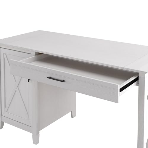 image for Bush Furniture Key West Computer Desk with Storage | Farmhouse PC Tabl