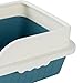 Generic Open Top Cat Litter Box Potty Toilet Toilette Sand Box Container with Scooper Pet Litter Tray Pan for Rabbit Kitty Hamsters, Blue S 27x18x15CM, MIxed