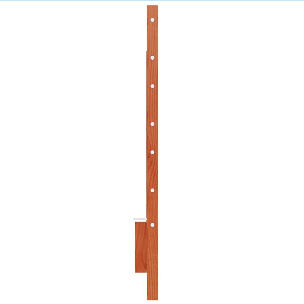 vidaXL Cabecero de Cama, Cabecera para Somier con Patas, Cabezal de Cama, Mueble para Dormitorio, Madera Maciza de Pino Marrón Cera 135 cm