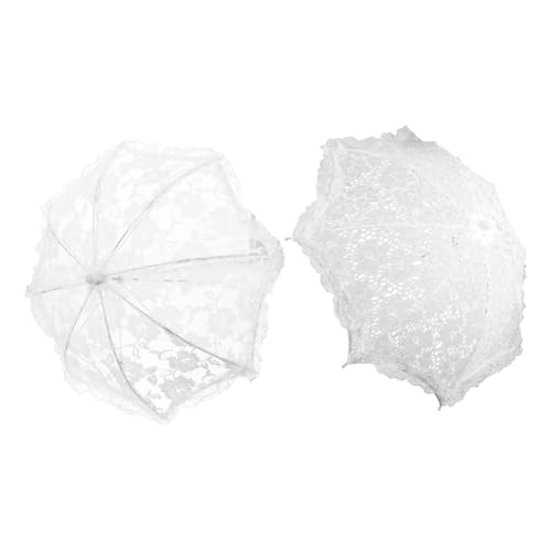 Parapluie dentelle mariage 2 pièces portable et léger pour décoration nuptiale