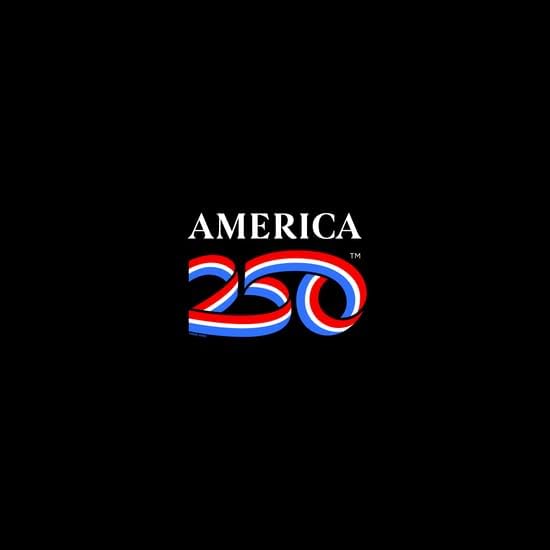 CafePress America250: White Vertical Logo 2.25 Button 2.25" Round Pinback Button