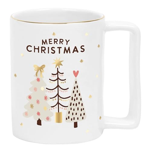 Image of Santa Barbara Design Studio Holiday Ceramic Mug with Gold Foil Detail, 16-Ounces, Merry Christmas