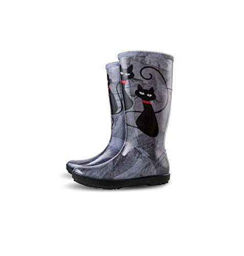 DEMAR Gummistiefel Regenstiefel Hawai Lady Exclusive (38, Katze)