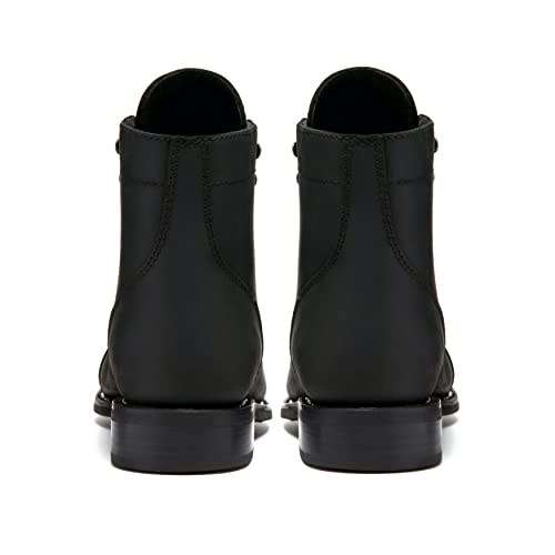 Thursday Boot Company Men's Captain Rugged and Resilient Cap Toe Boot, Black Matte Leather, 84