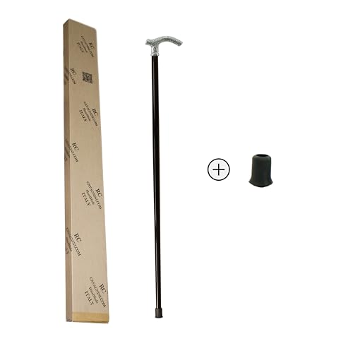Canne Derby Liberty élégante et robuste pour hommes et femmes âgées en bois noir personnalisé | Canne orthopédique de collection Dandy Gentleman | Cavagnini Artisan Made in Italy – vue 9