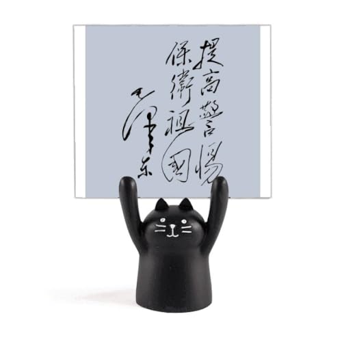 Support calligraphie chat noir mignon, cadeau idéal pour passionné de dessin animé