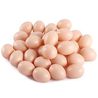 Pyruvae lot de 20 faux œufs bruns 4,5 x 5,5 cm