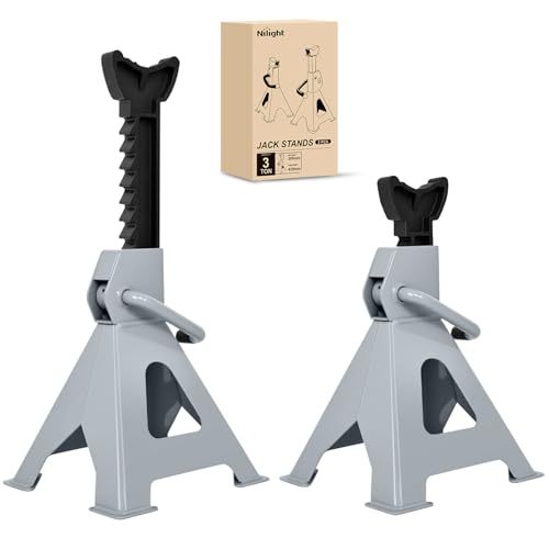 Nilight 3-Ton Jack Stands, 6,600 lb Capacity, Adjustable Height, 1 Pair by Nilight - Used condition - US$29.69