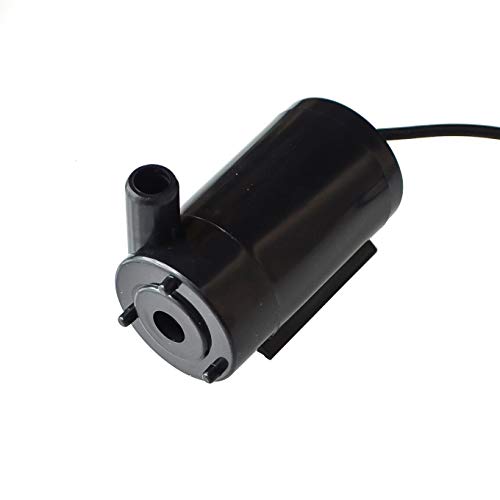 Mute Mini Micro Submersible Motor Pump Water Pumps DC 3-5V 70-120L/H USB Drive (Black)