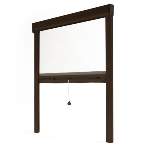 Avosdim Store moustiquaire fenêtre Alu Luxe (Marron, L80 x H 100 cm)