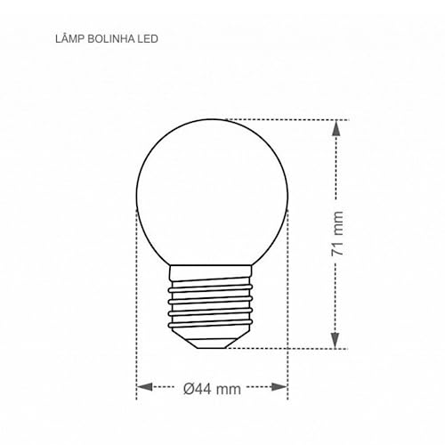 Mini Lampada Bolinha Bulbo Luz Led 110v Ideal Para Diversas Decoracoes (Yellow)