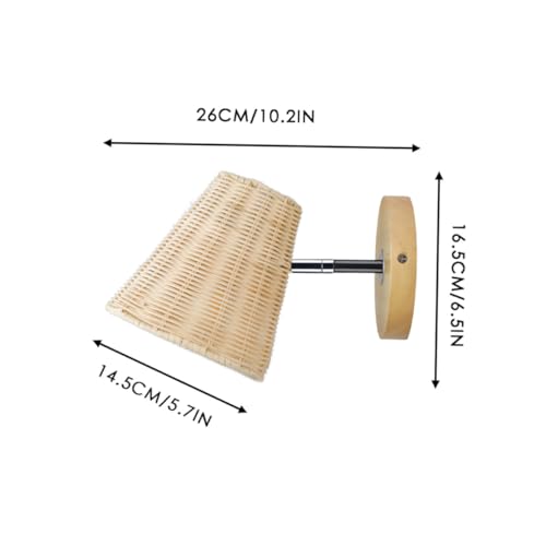 Aplique de pared de ratán para iluminar esquinas oscuras en salones 4
