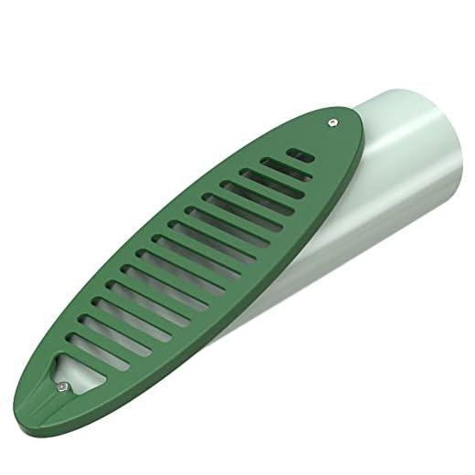 4 in. Green Angled Drainage Grate Yard Drain, Yard Drain Emitter for Sump Pump Discharge & Downspout Extensions, Protect Home Foundation & Reduce Stagnant Water, Compatible with 4-Inch Connections