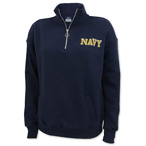 Armed Forces Gear Navy Ladies dakota quarter Zip Pullover (Navy)