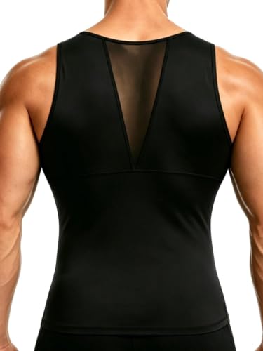Mens Compression Shirt Tank Top Shapewear Vest for Tummy Control Undershirt - image 4