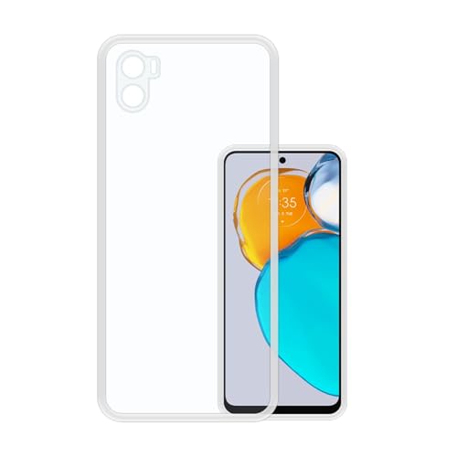 Image of COVERBLACK Soft Rubber Silicon Clear Back Cover Compatible Model for Motorola E22s - Transparent
