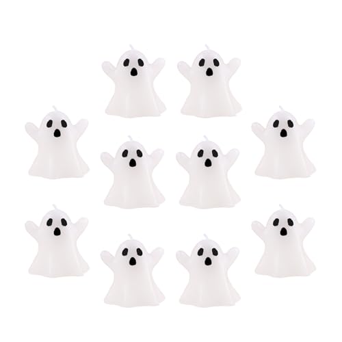 Pack of 10 Hauntingly Funny Ghostly Shape Paraffin Enhances Your