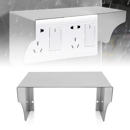 Türklingel Regenschutz Edelstahl, Steckdose Regenschutz Edelstahl Steckdosenabdeckung Steckdosen Abdeckung für Badezimmer, Toilette Außenbereich 245MM