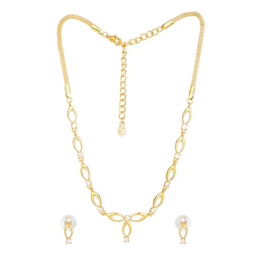 Estele Jewellery Sets for Women Gold Plated Bridal Necklace Jewel...