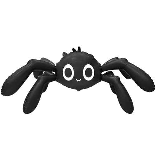 Tedercle 57 Inches Spider Foil Balloon Large Cute 6-Legged Black Spider Design Mylar Balloon for Spooky Trick-or-Treating Haunted House Decorations and Halloween Party Supplies