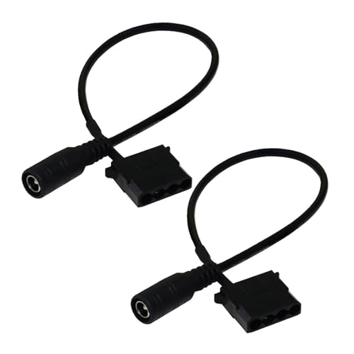 Tsophreniq Procesador de alimentación de 4 pines a CC de 5,5 x 2,1 mm para regulación del ritmo del ventilador, 27 cm de longitud