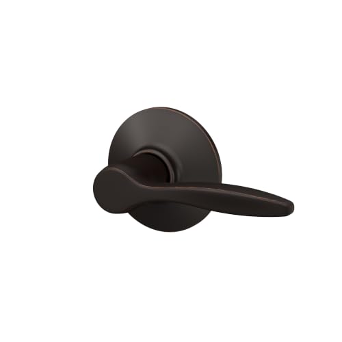 Image of Schlage Delfayo Hall /Closet Passage Door Handle, Reversible, Aged Bronze | Hall or closet lever door handle with no lock, Easy to install, Certified durability, Universal fit