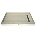 Tile Redi RT3672R-PVC-BN3 Shower Pan with Right Drain- Single Curb Shower Base, 2" PVC Drain, and Grate Included, 72" Width x 36" Depth