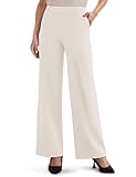 ESOFT Womens Dress Pants Wide Leg Women High Waisted Business Casual Trousers with Pockets Pull On Stretchy Work Pants Ivory M 30' Inseam