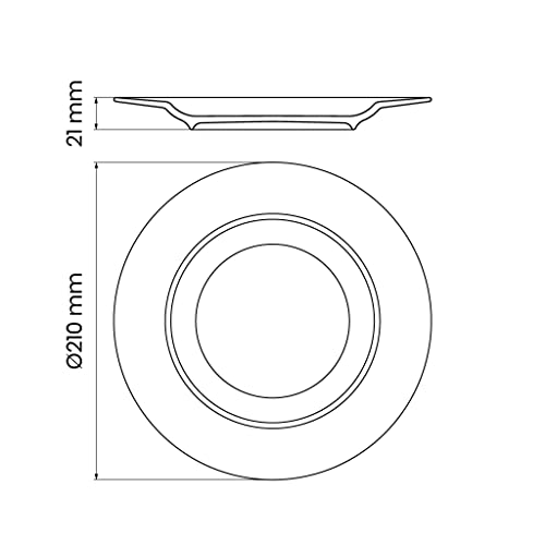 Kit Prato Sobremesa Tramontina Ingrid em Porcelana Decorada 21 cm 06 Peças