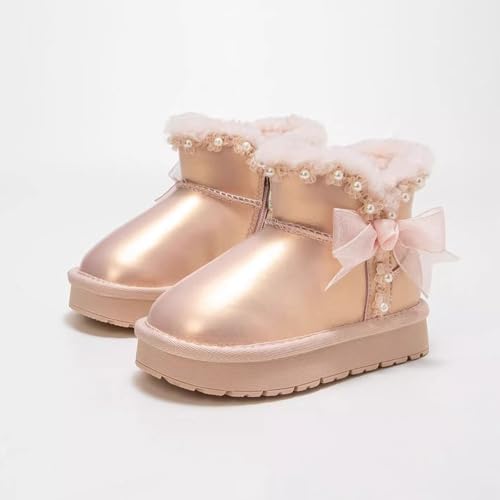 Girl's Boots Kids Glitter Snow Boots Slip Resistant Sequin Outdoor Ankle Boots for Toddler Little Kids/Big Kids2
