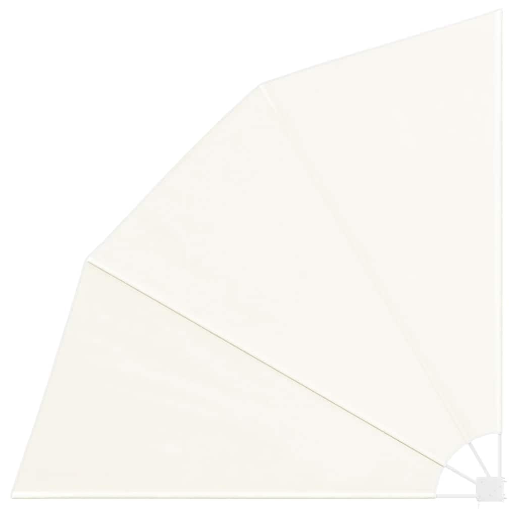 vidaXL Collapsible Balcony Side Awning Cream 210x210 cm