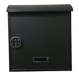 Wandbriefkasten Mit Digitalem Elektronischem Codeschloss, Abschließbarer Sicherheitsbriefkasten, Großraumbriefkasten Im Modernen Stil, Vorschlagsbox,Schwarz