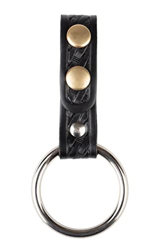 RYNO GEAR Basket Weave Leather Ring Flashlight Holder