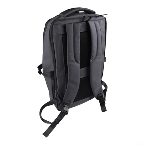 Durashmall Sac à dos de charge solaire 30 W 35 L en tissu Oxford léger imperméable avec fermeture éclair pour randonnée, camping, voyage en plein air, gris foncé – vue 8