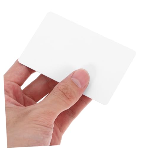 PLAFOPE 20pcs Blank Cards for Printers Business Card Stock Pvc Material Double Sided Diy Printing Kraft Paper Id Badges