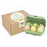 Gran Velada - Kit para hacer Bombas de Baño de Huevo | Set todo incluido: Incluye Materiales + Instrucciones + Huevera | Elabora tus Bombas de Baño únicas fácilmente en Casa