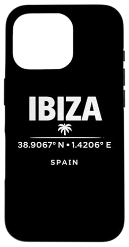 Ibiza Spain Coordinates Mediterranean Island Travel Design �X�}�z�P�[�X iPhone 16 Pro �p