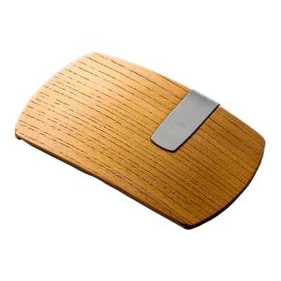 [ストーリオ] [キャッシュレス時代のお財布] ケヤキ無垢材 曲げ木電子マネークリップ(ナチュラルカラー) [0005-0002SV06-01]