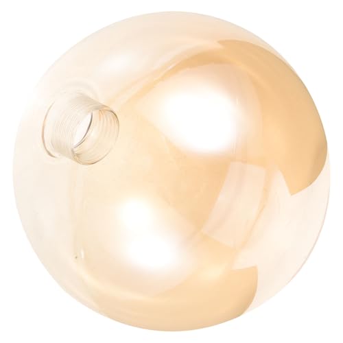 POPETPOP Amber Glass Globe Lampshade Replacement 4.72 Inch Ball Shape Light Shade for G9 Bulbs Ceiling Pendant Table and Wall Fixture Decorative Glass Lamp Shade Cover