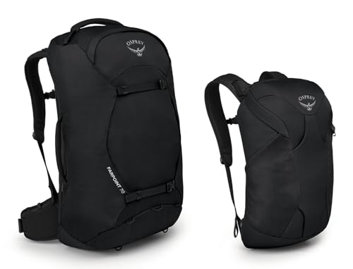 Image of Osprey Farpoint 70L Men's Travel Backpack, Black