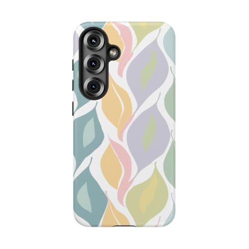 Coque compatible avec Samsung Galaxy S25 rigide mate anti-choc motif feuille
